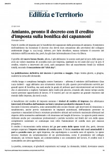 2016-04-27 Il Sole 24 Ore - Credito d'imposta alle bonifiche pag. 1